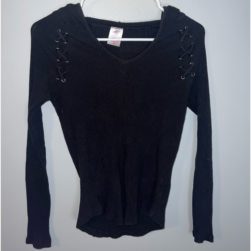 No Boundaries - Long-sleeve Black Top - Size Small (3/5)